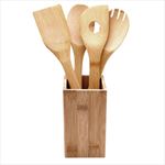 HH76136 5 Piece Bamboo Kitchen Tool Set With Custom Imprint